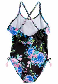 Next FRILL SWIMSUIT - Badedragt - black/pink floral