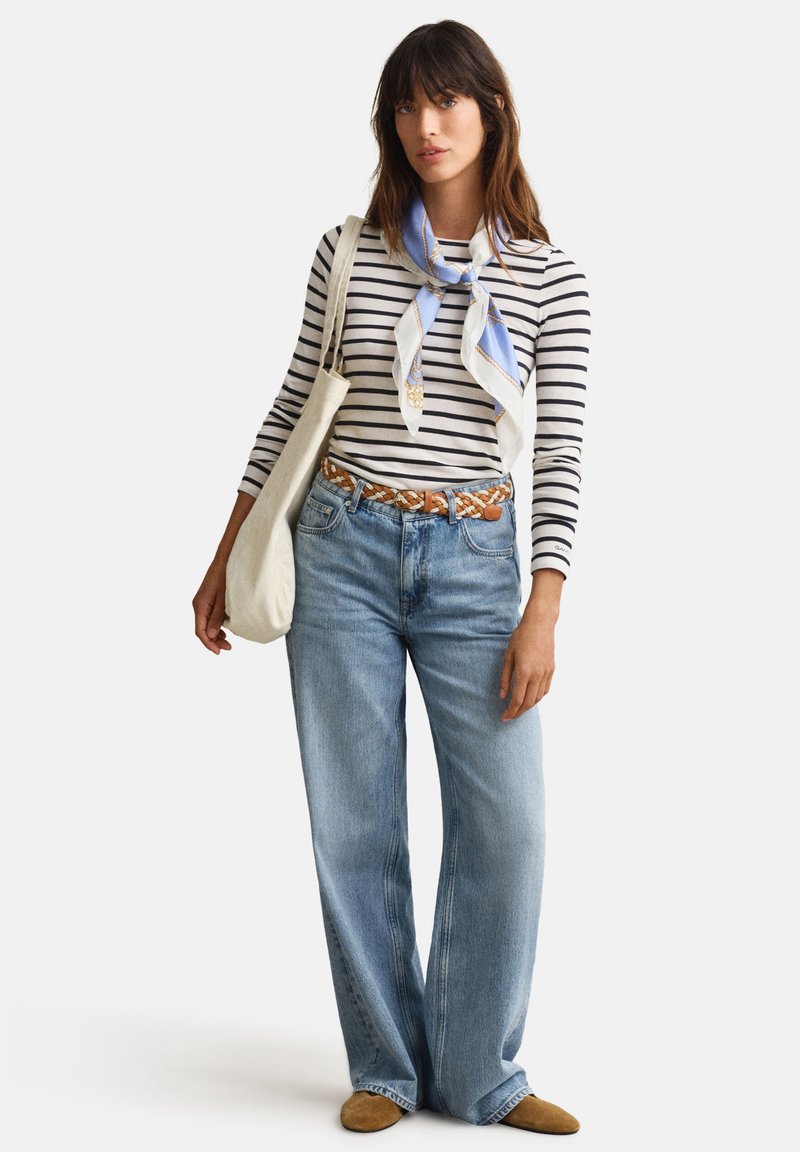 GANT BRETON STRIPED - Top s dlouhým rukávem - eggshell