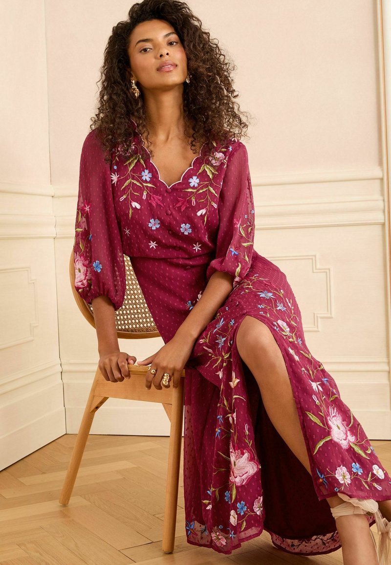 sachin and babi light blue dress V Neck Lace Floral Embroidery Long Prom Dresses ARD2252 main image 0