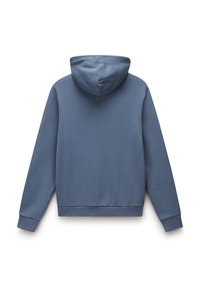Blauwe hoodie, gemaakt van een zachte, gestructureerde stof, met lange mouwen en een relaxte pasvorm, met een zoomlijn op taillehoogte.