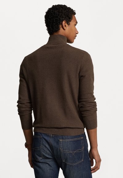 Polo Ralph Lauren KNIT COTTON QUARTER ZIP JUMPER - Trui - spa brown heather