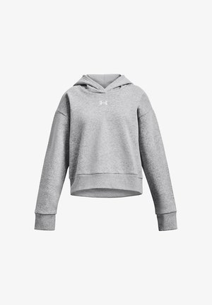 RIVAL CROP - Mikina s kapucňou - mod gray light heather