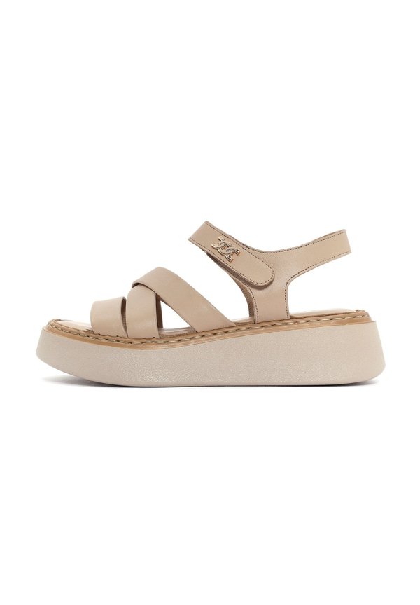 Plateausandalette - beige