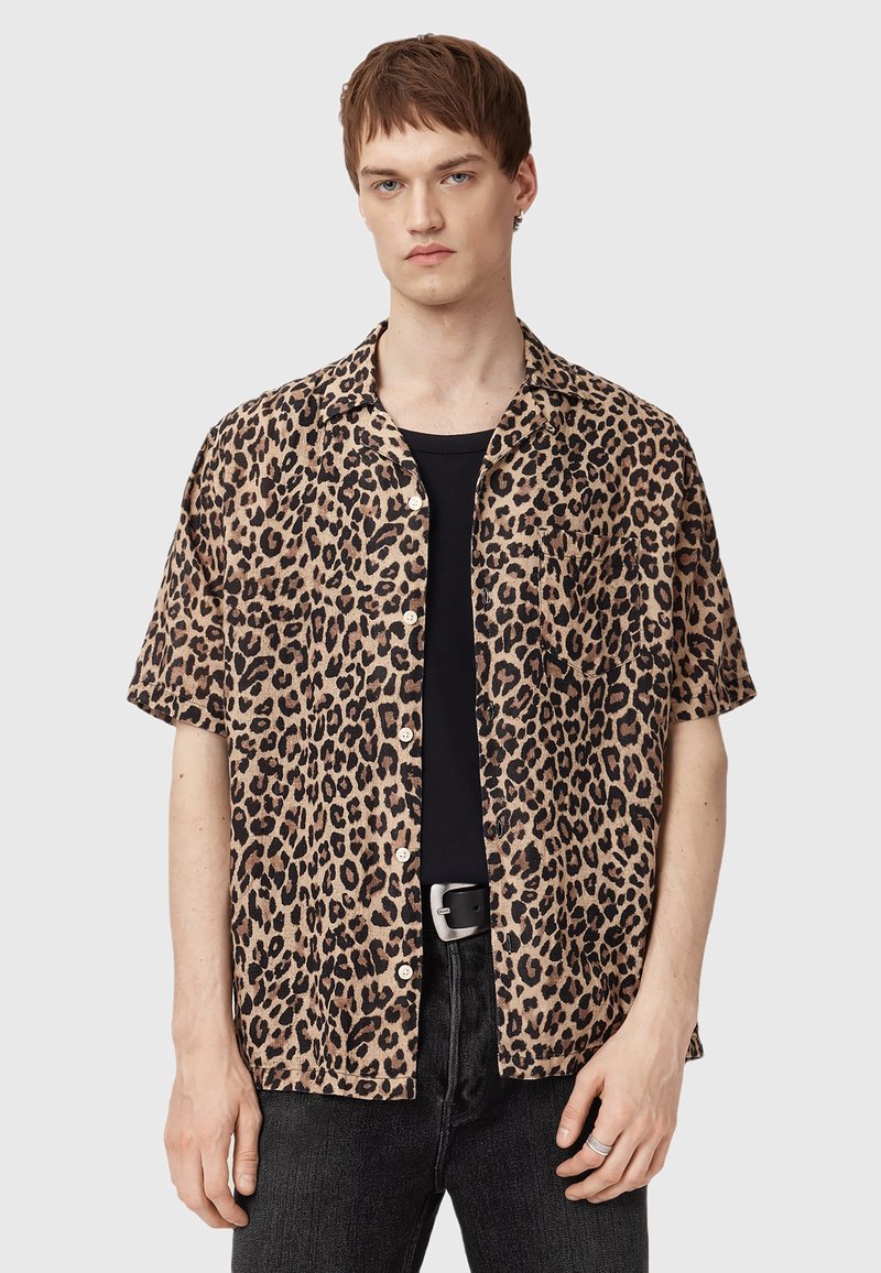 Chemise Homme Premiere - Imprimé Léopard/tigre Marron - Manches Longues - Taille S à 5XL - Neuve Avec étiquettes