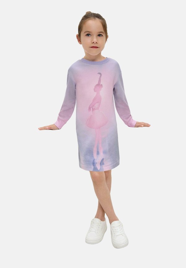 À DÉGRADÉ DE ET IMPRIMÉ SUR LE DEVANT - Freizeitkleid - flieder