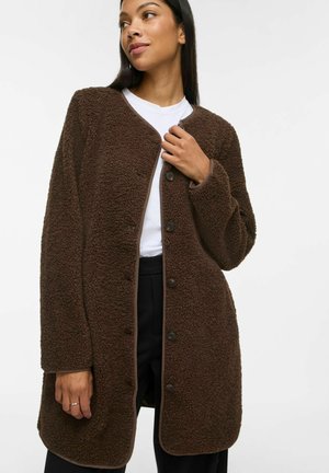 VILA, TEDDY JACKET VIADA ROUND NECK - Manteau d'hiver - coffee bean
