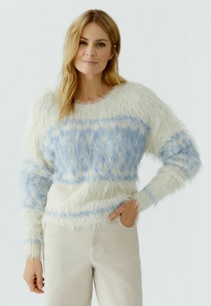 Pullover - white blue