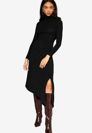 HIGH NECK  - Stickad klänning - black