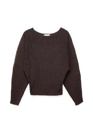NA-KD, KNITTED TAPE YARN SWEATER - Maglione - dark brown