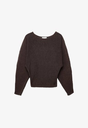 NA-KD, KNITTED TAPE YARN SWEATER - Jumper - dark brown