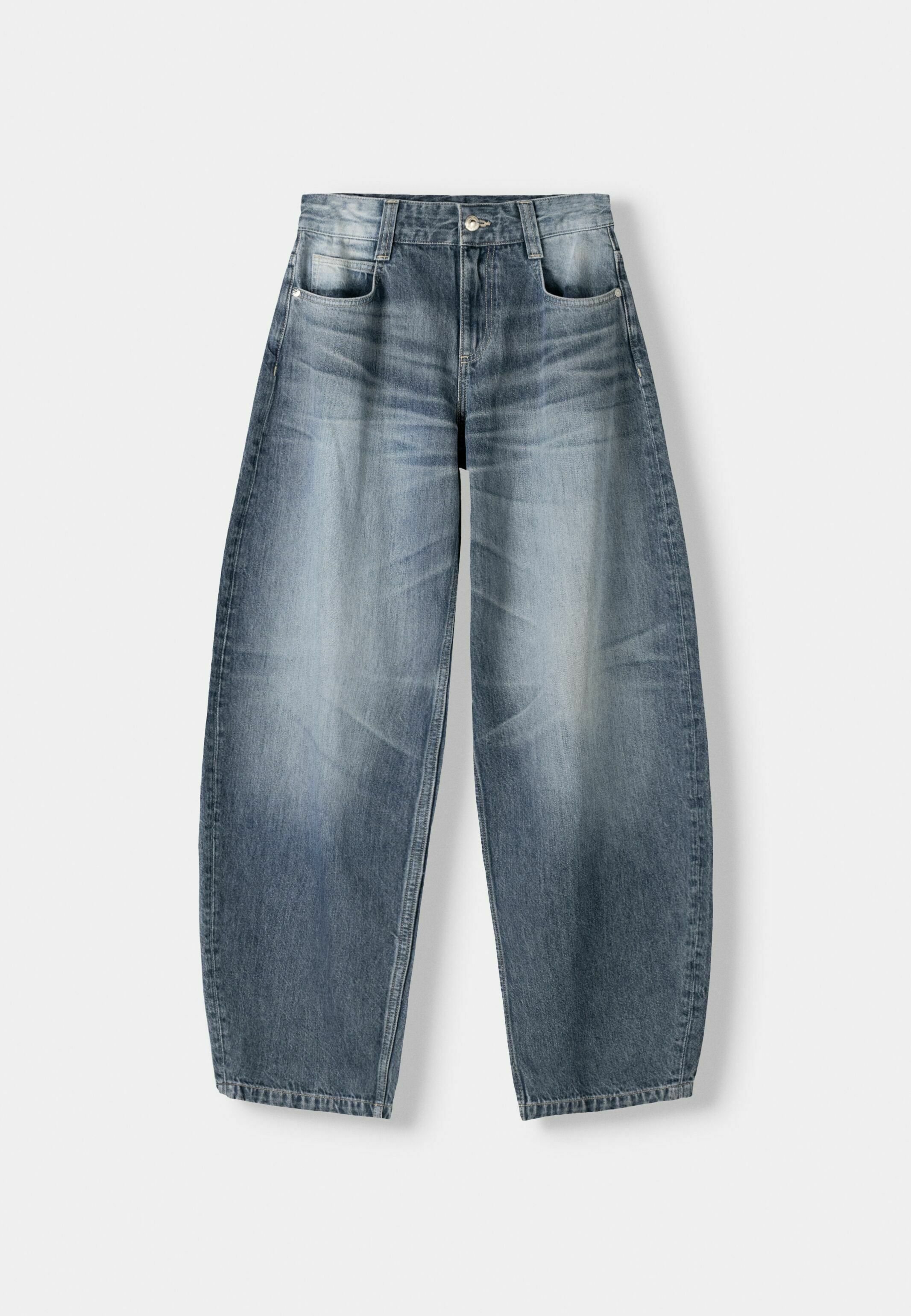 Haut / Tunique Pull&Bear - Blanc Imprimé - Tailles L/XL (~40-44) - Occasion Très Bon état
