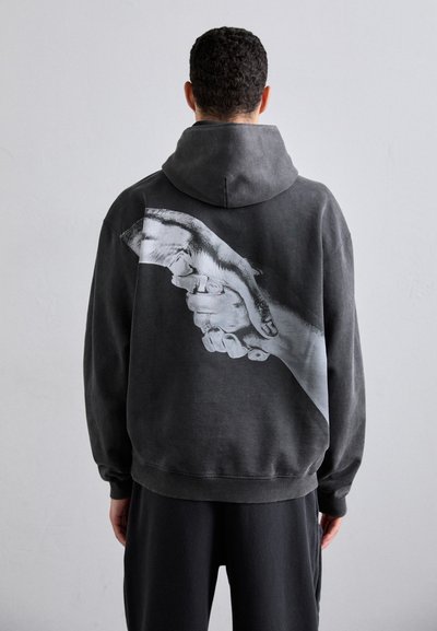 Filling Pieces HANDSHAKE VINTAGE - Kapuzenpullover - black