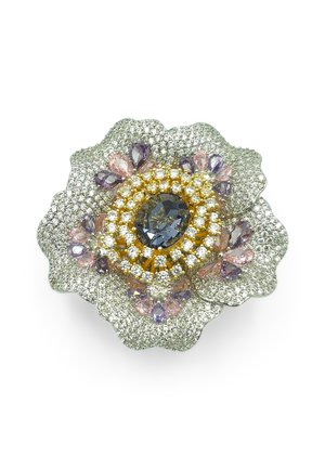 ROYAL BLOSSOM - Spilla - lila rosa weiss silber-coloured