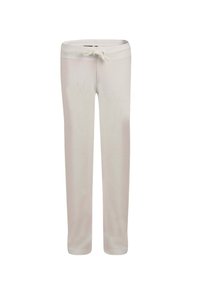 Helle beige Sweatpants aus weichem Stoff, mit einem elastischen Bund und einem Kordelzug sowie geraden Beinen. Keine Muster oder Akzente.