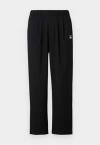 STRIPED TAPER FIT PANTS - Bukse - black