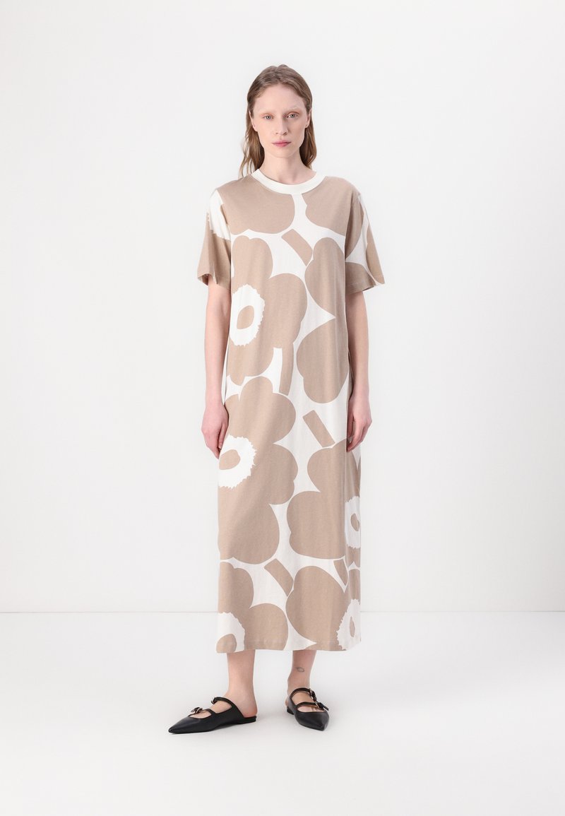 Marimekko PAHLO UNIKKO DRESS - Dzsörzéruha - beige