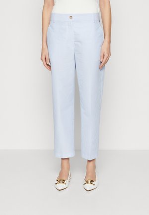 POPLIN STRAIGHT - Pantaloni - blue/white