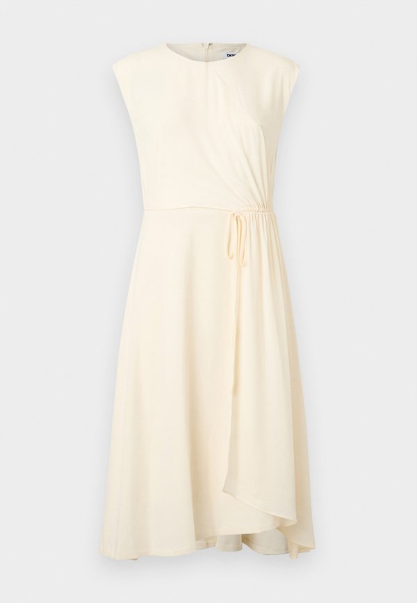 TIE DETAIL MIDI - Day dress - eggshell4