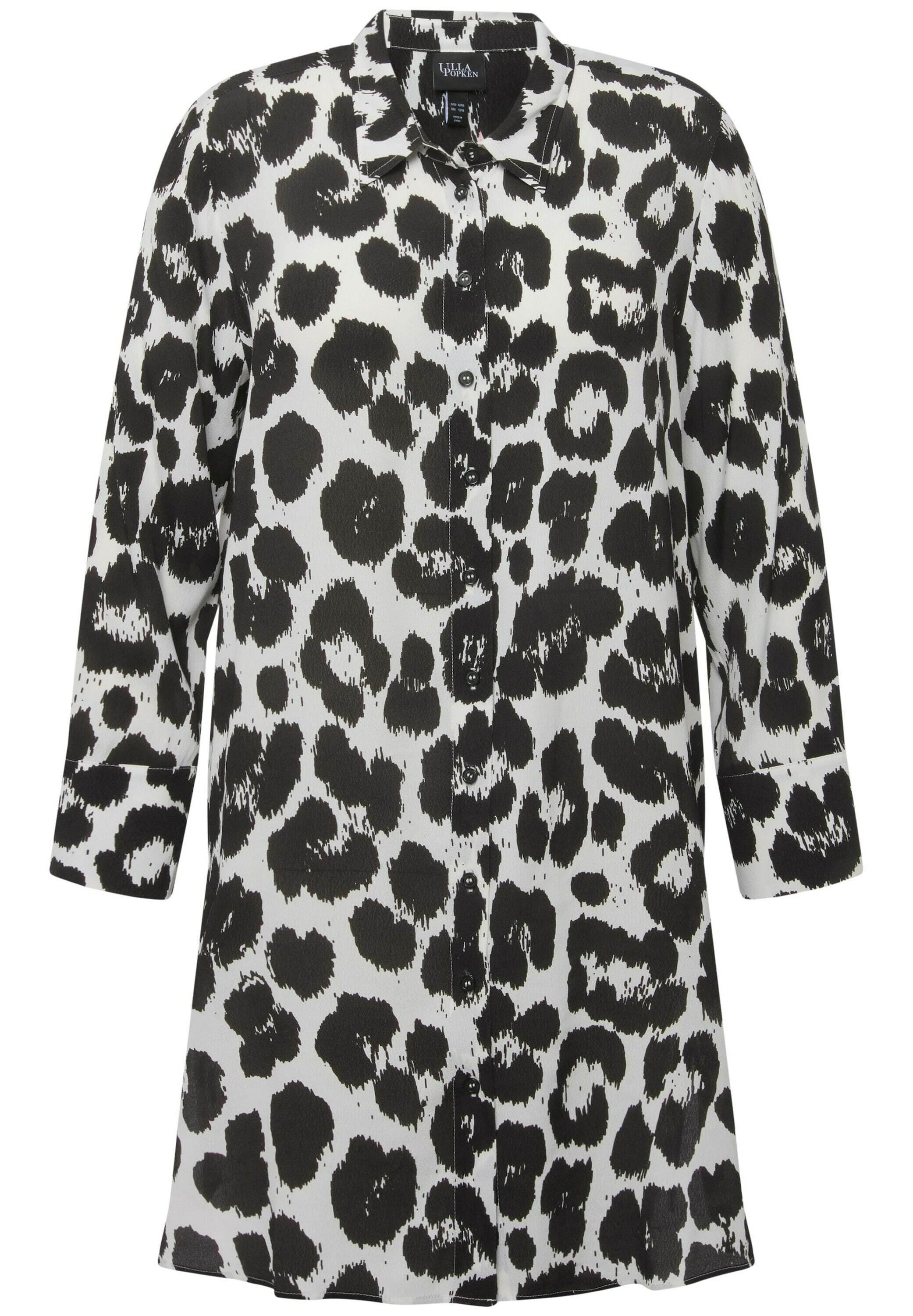 Ulla Popken Hemdbluse, Blütenstickerei, A-Linie, Hemdkragen - 2