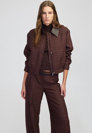 CHECKED  - Lichte jas - brown