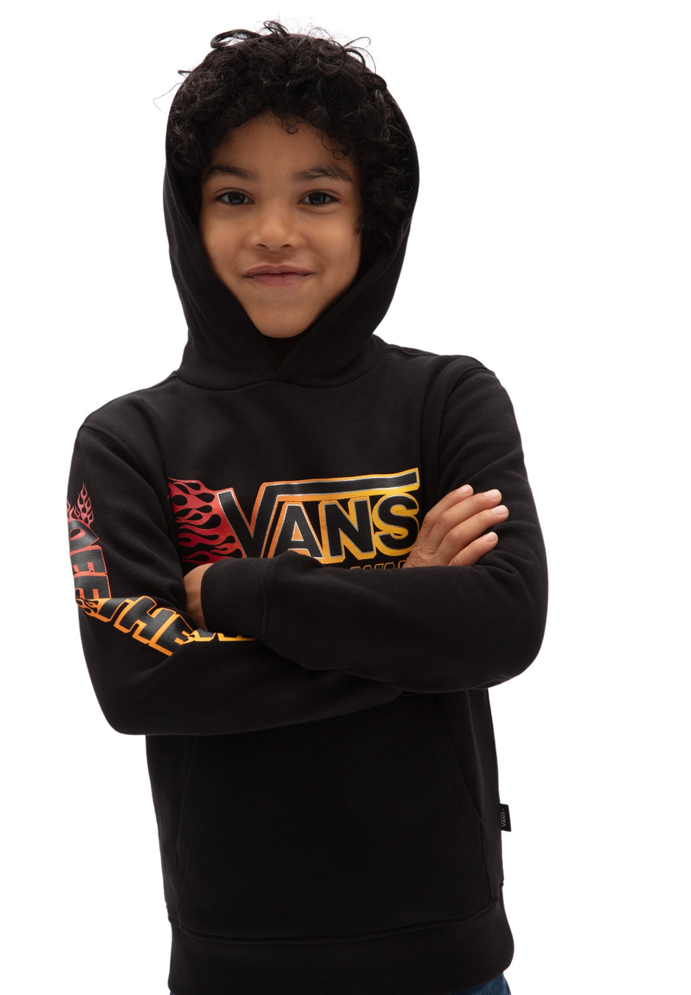 vans hoodie flames