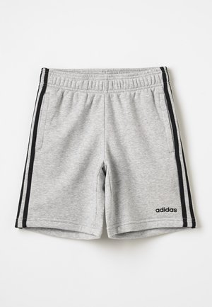 BOYS ESSENTIALS 3STRIPES SPORT 1/4 SHORTS - Pantalón corto de deporte - medium grey heather/black