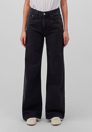 Flared Jeans - dark smoke denim
