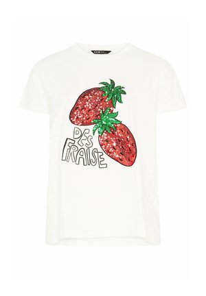 Yours Clothing, WOMEN'S CASUAL TOPS - T-SHIRT/TOP - T-shirt print - cream