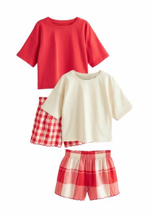 Next 2 PACK - REGULAR FIT - Nattplagg set - red  white