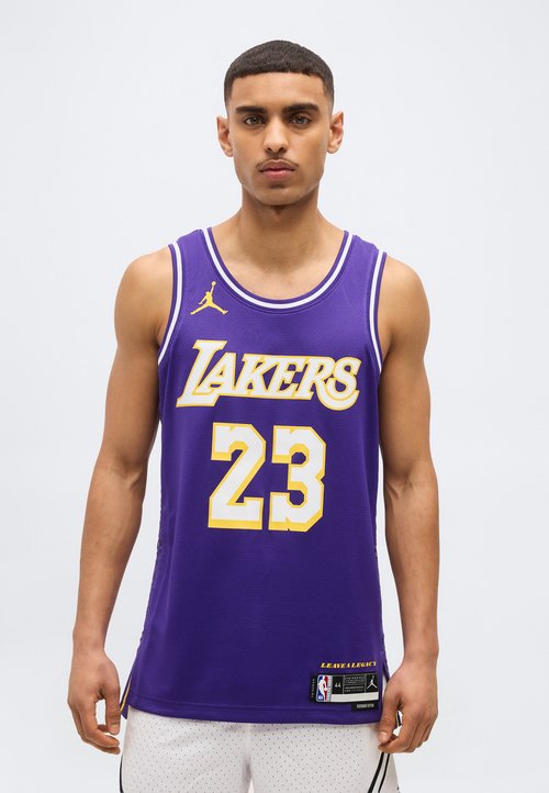 Maillot De Basket LeBron James #23 - Lakers - Blanc/jaune/violet - Tailles S à 2XL - Neuf