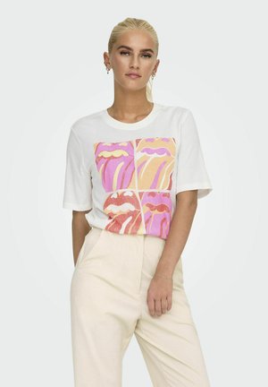 ONLY Camiseta estampada - off-white