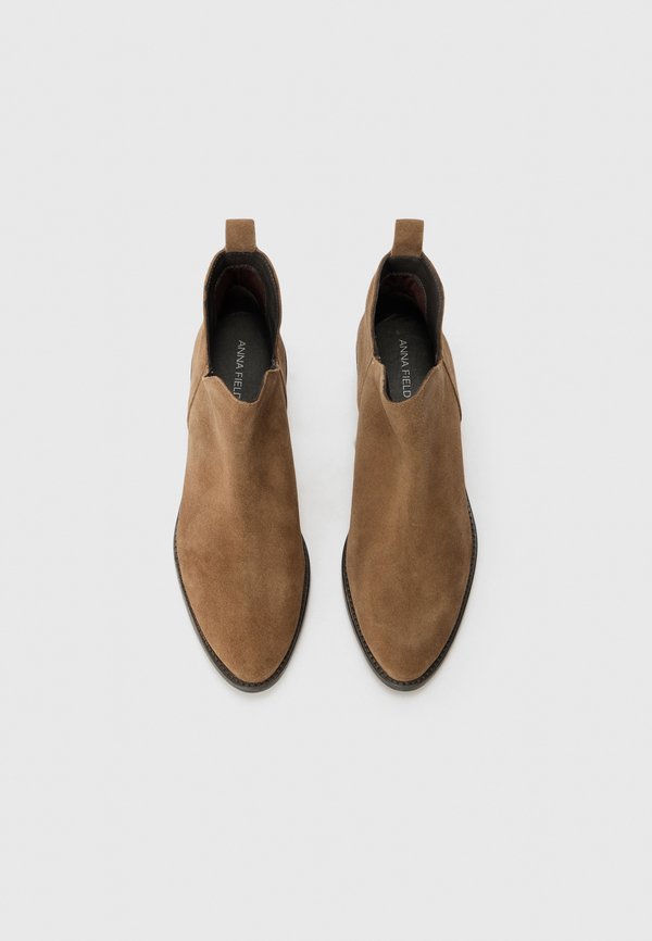 LEATHER - Cowboy/biker ankle boot - taupe3