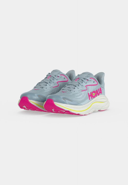 Hoka CLIFTON 10 BIG KIDS UNISEX - Road running shoes - overcast/neon dragonfruit — photo 3