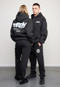 Multiply Apparel OVERSIZE HEAT - Mikina so zipsom - black soda washed