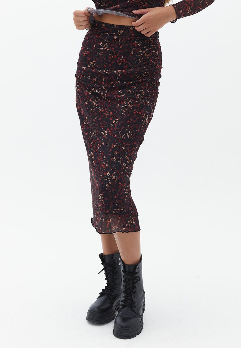 Jupe Crayon Laine Laura Clement Femme - Taille 20 - Marron à Chevrons - Parfait état