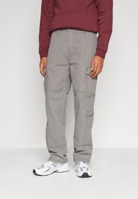 Hollister Co. STRAIGHT HEAVYWEIGHT PANT - Pantalon cargo - charcoal grey