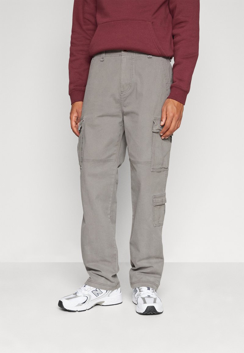 Hollister Co. - STRAIGHT HEAVYWEIGHT PANT - Pantaloni cargo - charcoal grey, Extindeți