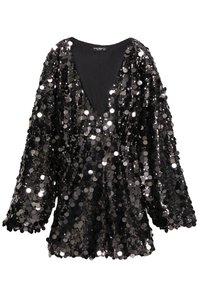 SHORT SEQUINNED - Cocktail dress / Party dress - dark grey