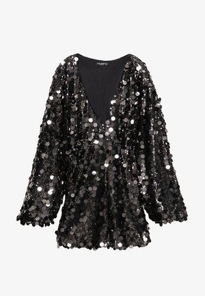 PULL&BEAR SHORT SEQUINNED - Vestito elegante - dark grey