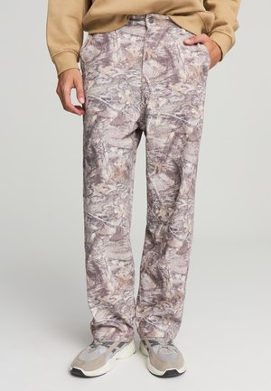 SUPERBAGGY FANTASIA FOGLIAME - Jeans a sigaretta - var beige