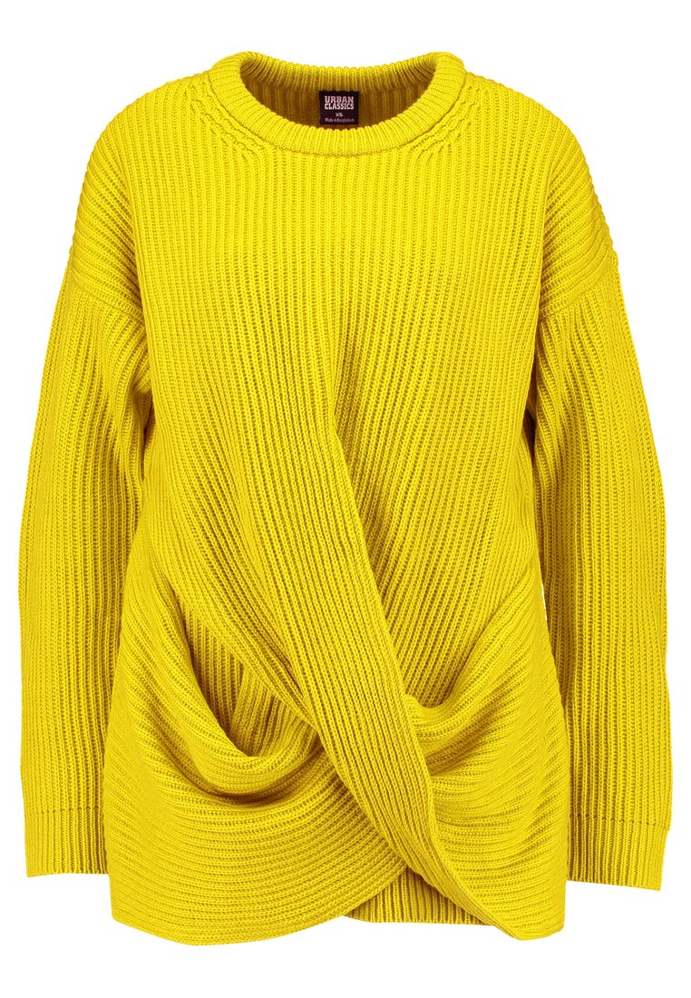 Damen Strickjacken | Urban Classics LADIES WRAPPED Strickpullover lemonmustard/gelb - MR08584 Damen Strickjacken | Urban Classics LADIES WRAPPED Strickpullover lemonmustard/gelb - MR08584