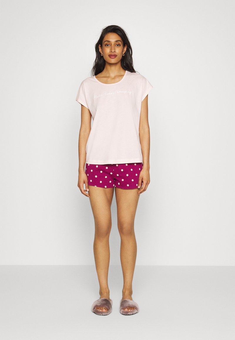 LASCANA SHORTY LOVELY VIVANCE DREAMS BY LASCANA - Conjunto de pijama - wine