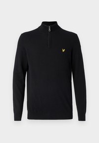 QUARTER ZIP - Strikkegenser - jet black