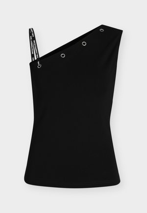 Karl Lagerfeld Jeans, ONE SHOULDER TOP - Μπλούζα - black