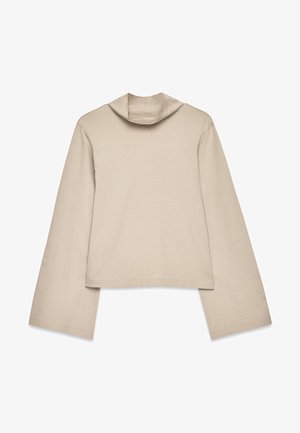NA-KD, FUNNEL NECK - Top s dlhým rukávom - beige
