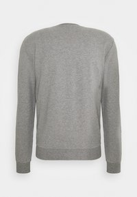 Grå sweatshirt med långa ärmar, rund halsringning och ribbad mudd. Mjukt material med ett enfärgat mönster. Ingen synlig logotyp eller detaljer.