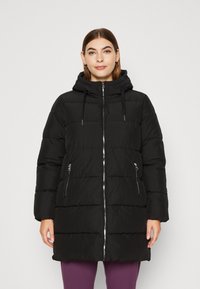 ONLY Carmakoma - CARNEWDOLLY LONG PUFFER COAT - Winterjas - black Miniatuurafbeelding 1