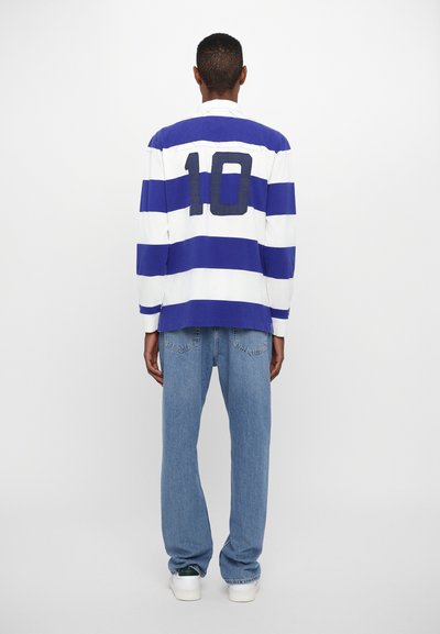 Polo Ralph Lauren LONG SLEEVE RUGBY - Polo - white/active blue