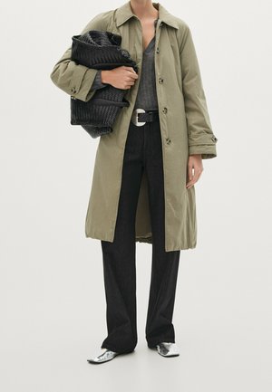 Lederjacke - khaki