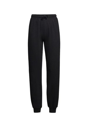 Pantaloni della tuta neri con una cintura elastica, cordino regolabile e polsini stretti. Realizzati in un tessuto morbido e resistente.